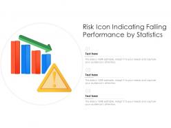 Risk Icon Indicating Falling Performance By Statistics
