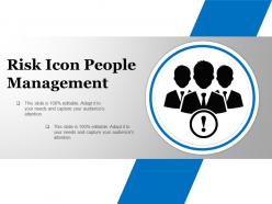 Risk Icon People Management Ppt Design