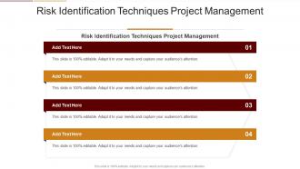 Risk Identification Techniques Project Management In Powerpoint And Google Slides Cpb