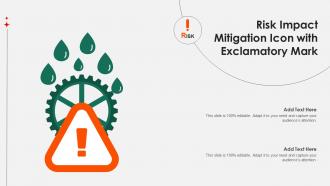 Risk Impact Mitigation Icon With Exclamatory Mark
