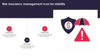 Risk Insurance Management Icon For Stability