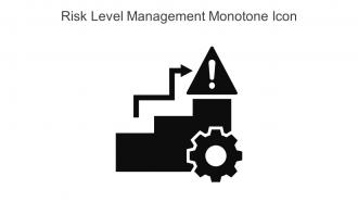 Risk Level Management Monotone Icon in powerpoint pptx png and editable eps format