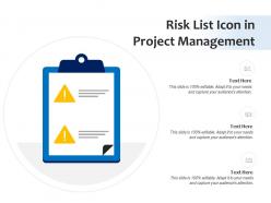 Risk list icon in project management