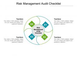 Risk management audit checklist ppt powerpoint presentation icon graphics tutorials cpb
