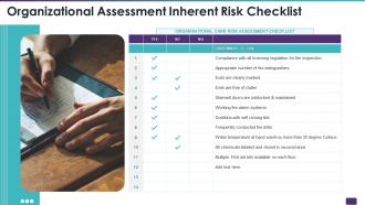 Risk management bundle assessment inherent risk checklist