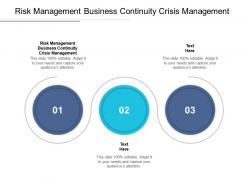 Risk management business continuity crisis management ppt powerpoint layouts cpb