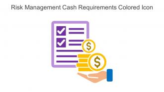 Risk Management Cash Requirements Colored Icon In Powerpoint Pptx Png And Editable Eps Format
