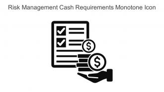 Risk Management Cash Requirements Monotone Icon In Powerpoint Pptx Png And Editable Eps Format