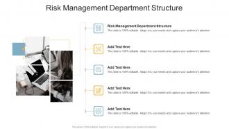 Risk Management Department Structure In Powerpoint And Google Slides Cpb