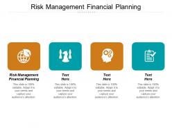 Risk management financial planning ppt powerpoint presentation model styles cpb
