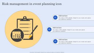 Risk Management In Event Planning Icon