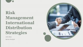 Risk Management International Distribution Strategies PPT Mockup AT