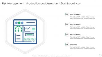 Risk Management Introduction And Assessment Dashboard Icon