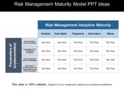 Risk Management Maturity Model Ppt Ideas