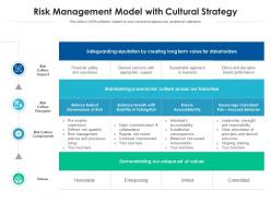 Risk management model with cultural strategy