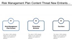 Risk management plan content threat new entrants management policy
