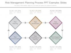 Risk management planning process ppt examples slides