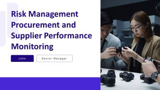 Risk Management Procurement And Supplier Performance Monitoring PPT Slides AT