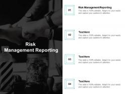 Risk management reporting ppt powerpoint presentation gallery brochure cpb