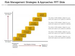 Risk management strategies and approaches ppt slide