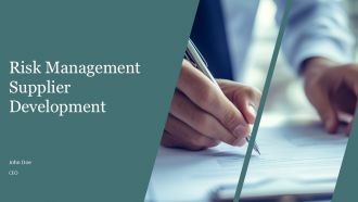 Risk Management Supplier Development PPT Structure AT