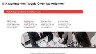 Risk Management Supply Chain Management In Powerpoint And Google Slides Cpb