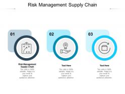 Risk management supply chain ppt powerpoint presentation inspiration grid cpb