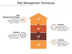 Risk management techniques ppt powerpoint presentation gallery microsoft cpb