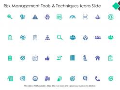 Risk management tools and techniques icon slide planning ppt powerpoint presentation icon
