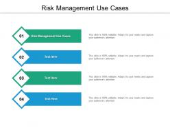 Risk management use cases ppt powerpoint presentation infographics gallery cpb