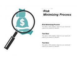Risk minimizing process ppt powerpoint presentation icon guidelines cpb