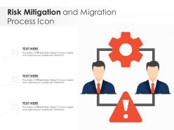 Risk mitigation and migration process icon