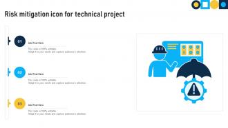 Risk Mitigation Icon For Technical Project