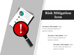 Risk mitigation icon ppt example 2017