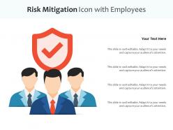 Risk Mitigation Icon With Employees