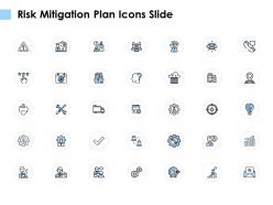 Risk mitigation plan icons slide gears ppt powerpoint presentation file layouts