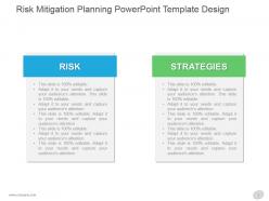 Risk Mitigation Planning Powerpoint Template Design