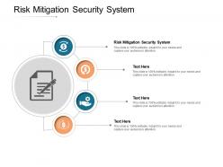 Risk mitigation security system ppt powerpoint presentation gallery topics cpb