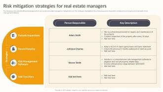 Risk Mitigation Strategies For Real Estate Managers Effective Risk Management Strategies