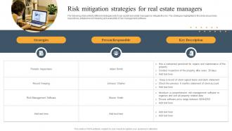 Risk Mitigation Strategies For Real Estate Managers Risk Mitigation Techniques For Real Estate Firm