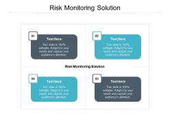 Risk monitoring solution ppt powerpoint presentation ideas slides cpb