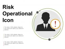 Risk operational icon ppt example file