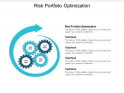Risk portfolio optimization ppt powerpoint presentation microsoft cpb