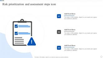 Risk Prioritization And Assessment Steps Icon
