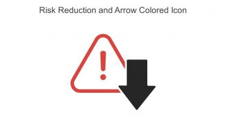 Risk Reduction And Arrow Colored Icon In Powerpoint Pptx Png And Editable Eps Format