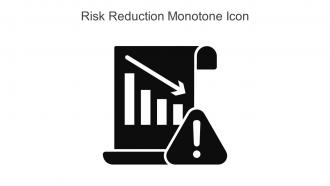 Risk Reduction Monotone Icon In Powerpoint Pptx Png And Editable Eps Format