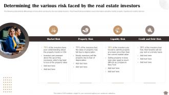Risk Reduction Strategies Stakeholders Determining The Various Risk Faced By The Real Estate Investors