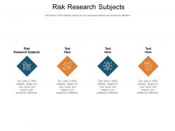 Risk research subjects ppt powerpoint presentation ideas layout cpb