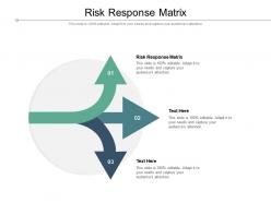 Risk response matrix ppt powerpoint presentation infographic template layouts cpb