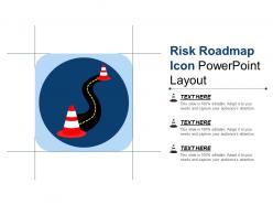 Risk roadmap icon powerpoint layout